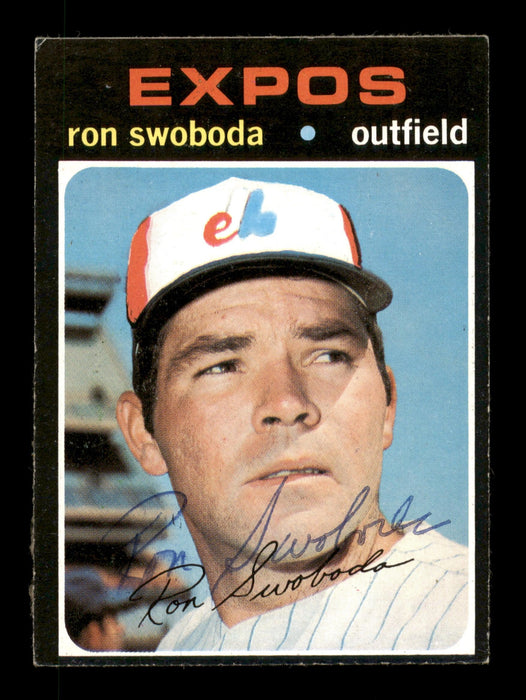 Ron Swoboda Autographed 1971 Topps Card #665 Montreal Expos SKU #204224 - RSA
