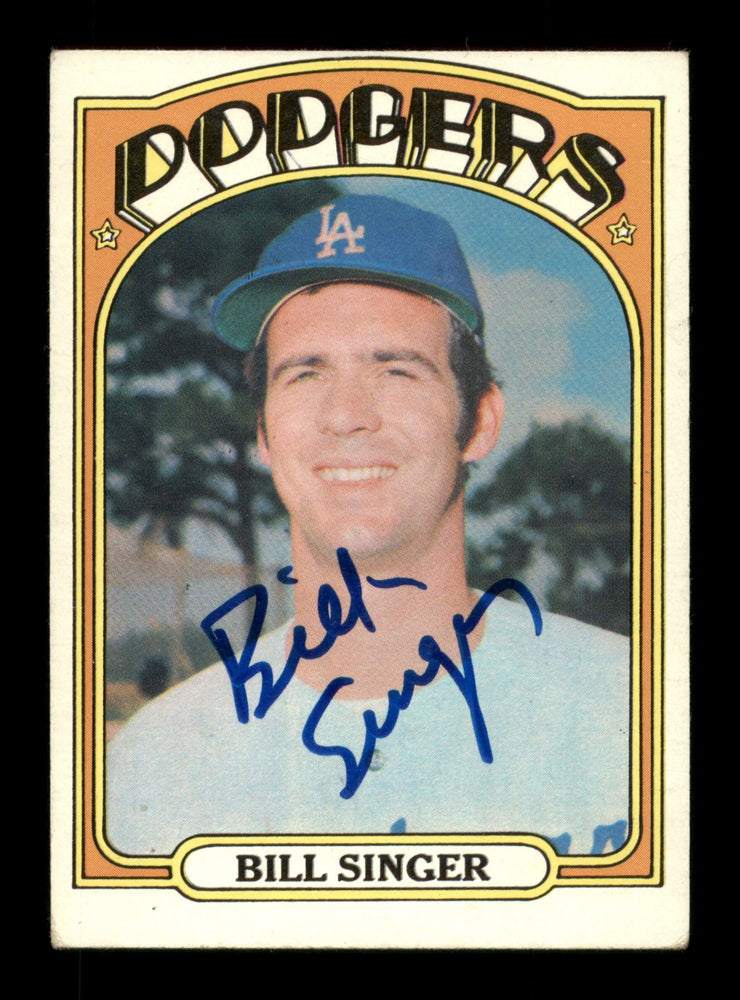 Bill Singer Autographed 1972 Topps Card #25 Los Angeles Dodgers SKU #204227 - RSA