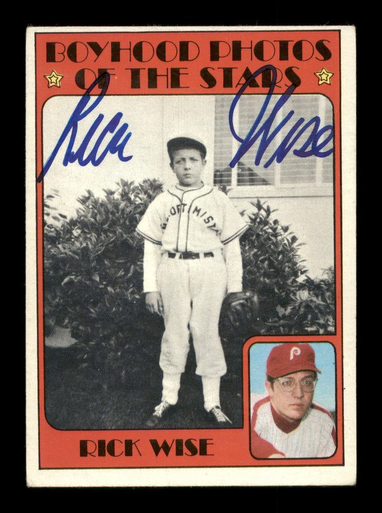 Rick Wise Autographed 1972 Topps Card #345 Philadelphia Phillies SKU #204244 - RSA