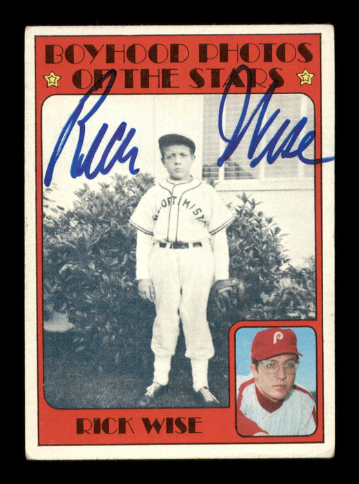 Rick Wise Autographed 1972 Topps Card #345 Philadelphia Phillies SKU #204245 - RSA
