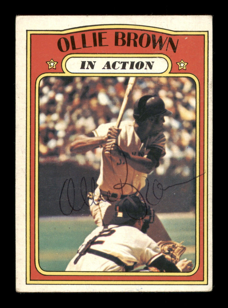 Ollie Brown Autographed 1972 Topps Card #552 San Diego Padres SKU #204250 - RSA