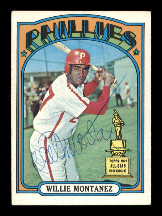 Willie Montanez Autographed 1972 Topps Card #690 Philadelphia Phillies SKU #204253 - RSA