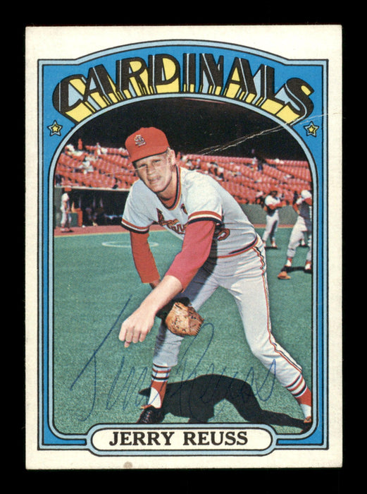 Jerry Reuss Autographed 1972 Topps Card #775 St. Louis Cardinals High Number SKU #204265 - RSA