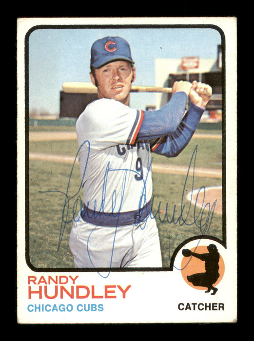 Randy Hundley Autographed 1973 Topps Card #21 Chicago Cubs SKU #204266 - RSA