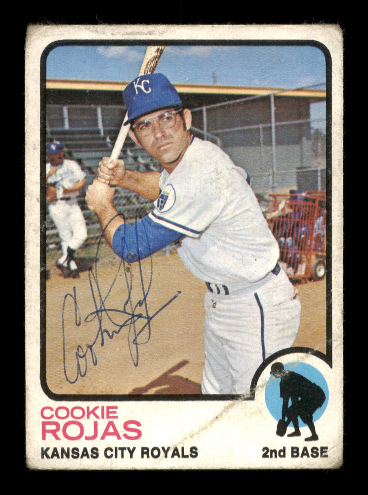 Cookie Rojas Autographed 1973 Topps Card #188 Kansas City Royals SKU #204284 - RSA