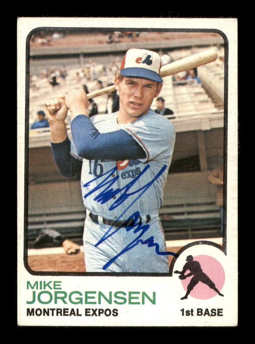 Mike Jorgensen Autographed 1973 Topps Card #281 Montreal Expos SKU #204296 - RSA