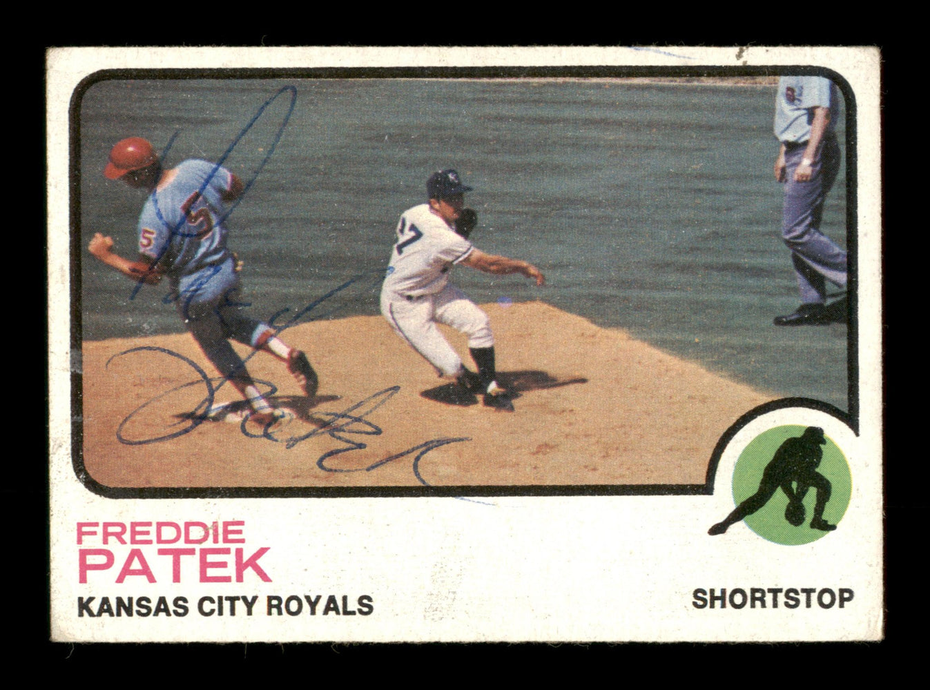 Fred "Freddie" Patek Autographed 1973 Topps Card #334 Kansas City Royals SKU #204300 - RSA