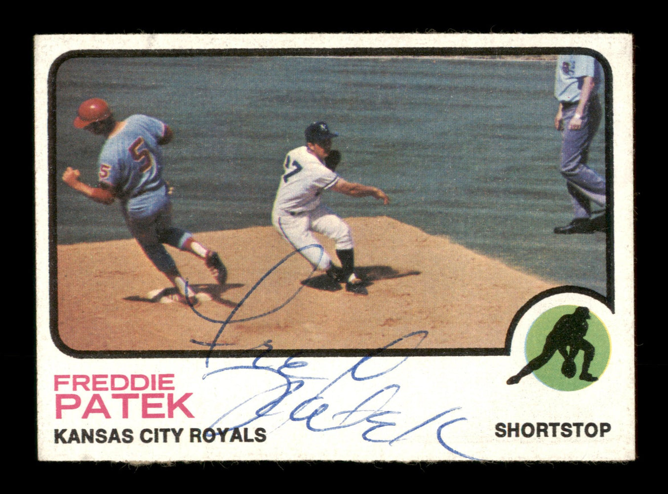 Fred "Freddie" Patek Autographed 1973 Topps Card #334 Kansas City Royals SKU #204303 - RSA