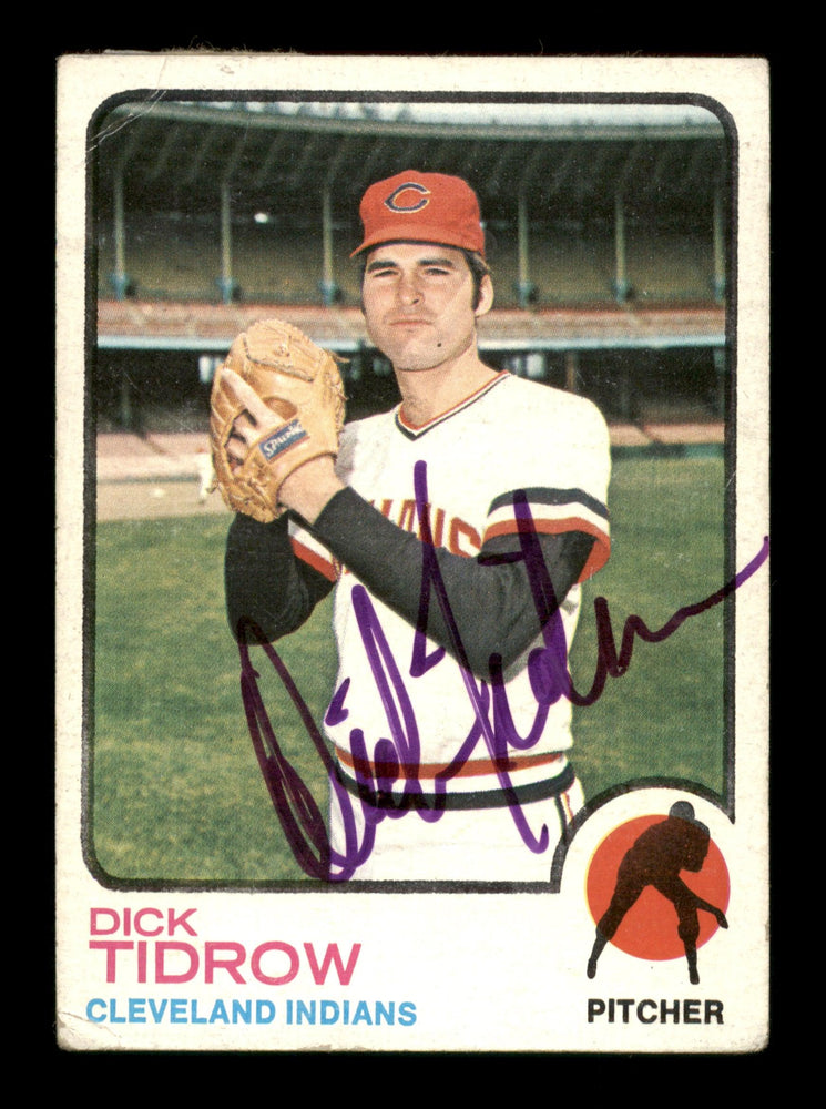 Dick Tidrow Autographed 1973 Topps Card #339 Cleveland Indians SKU #204305 - RSA