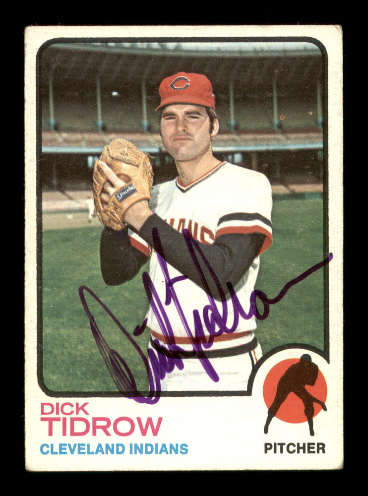 Dick Tidrow Autographed 1973 Topps Card #339 Cleveland Indians SKU #204306 - RSA