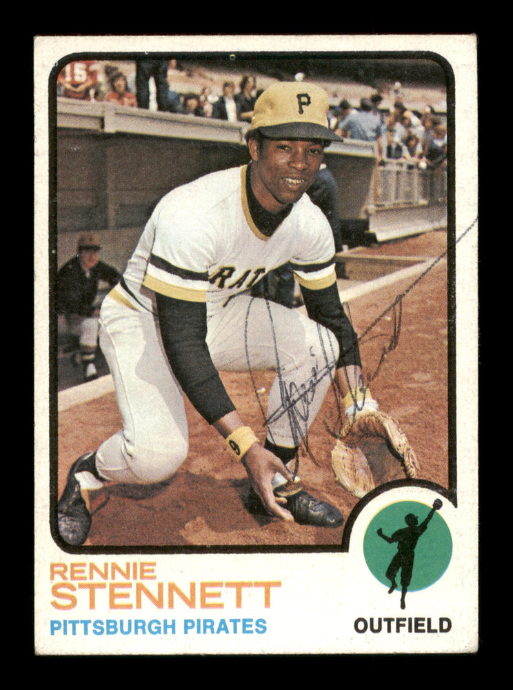 Rennie Stennett Autographed 1973 Topps Card #348 Pittsburgh Pirates SKU #204308 - RSA
