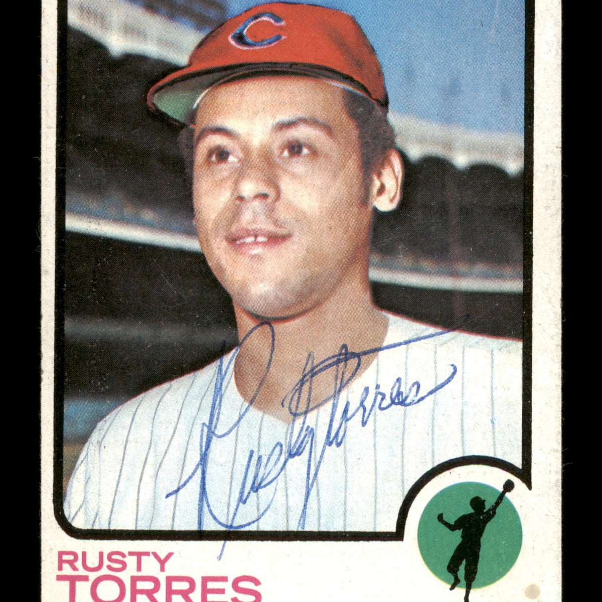 Rusty Torres Autographed 1973 Topps Card #571 Cleveland Indians