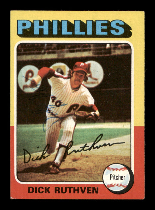 Dick Ruthven Autographed 1975 Topps Card #267 Philadelphia Phillies SKU #204435 - RSA