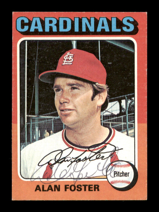 Alan Foster Autographed 1975 Topps Mini Card #296 St. Louis Cardinals SKU #204443 - RSA