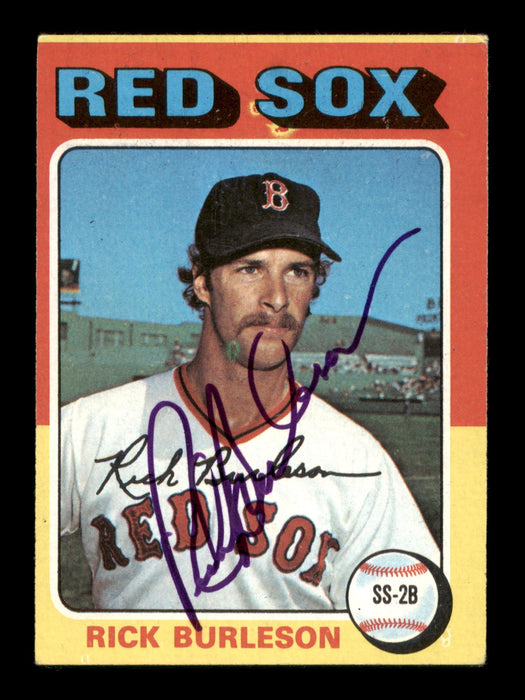 Rick Burleson Autographed 1975 Topps Rookie Card #302 Boston Red Sox SKU #204445 - RSA