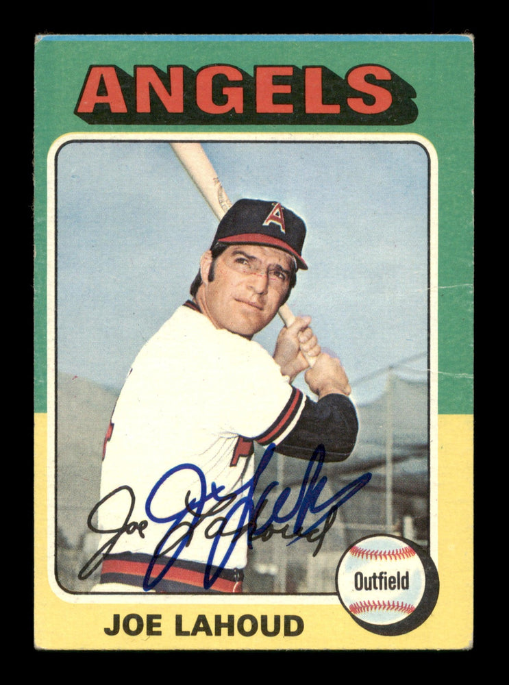 Joe Lahoud Autographed 1975 Topps Card #317 California Angels SKU #204449 - RSA