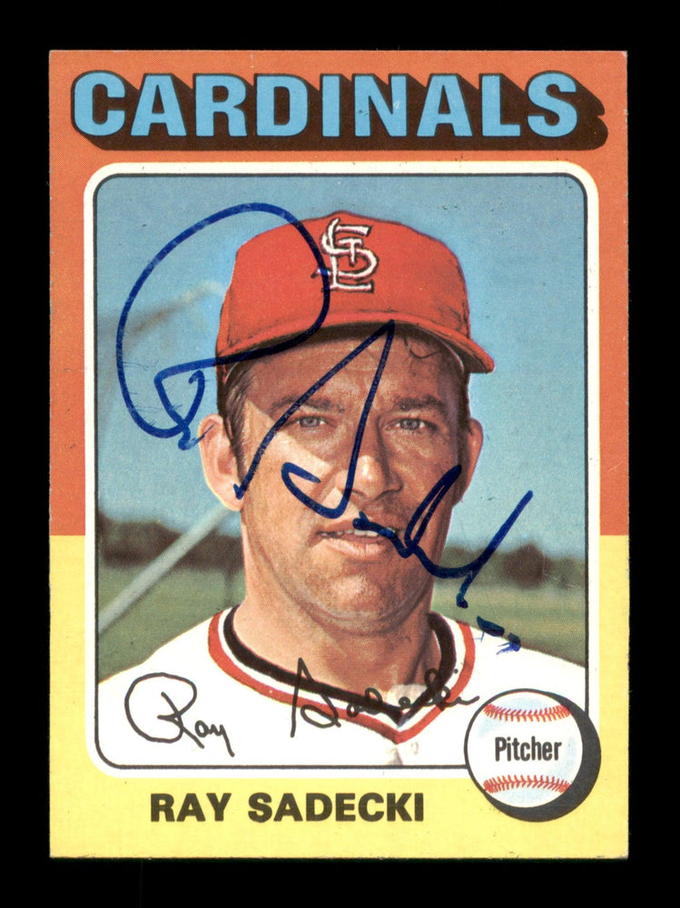Ray Sadecki Autographed 1975 Topps Mini Card #349 St. Louis Cardinals SKU #204458 - RSA