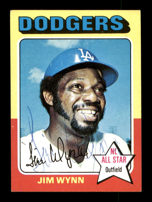Jim Wynn Autographed 1975 Topps Card #570 Los Angeles Dodgers SKU #204490 - RSA