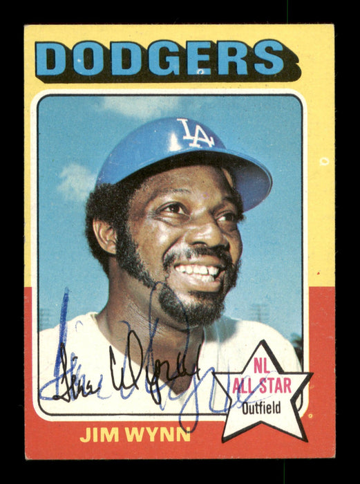 Jim Wynn Autographed 1975 Topps Card #570 Los Angeles Dodgers SKU #204491 - RSA