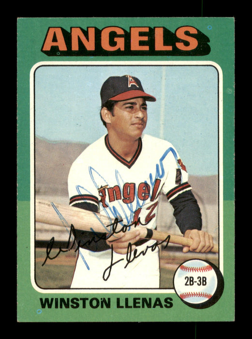 Winston Llenas Autographed 1975 Topps Card #597 California Angels SKU #204496 - RSA