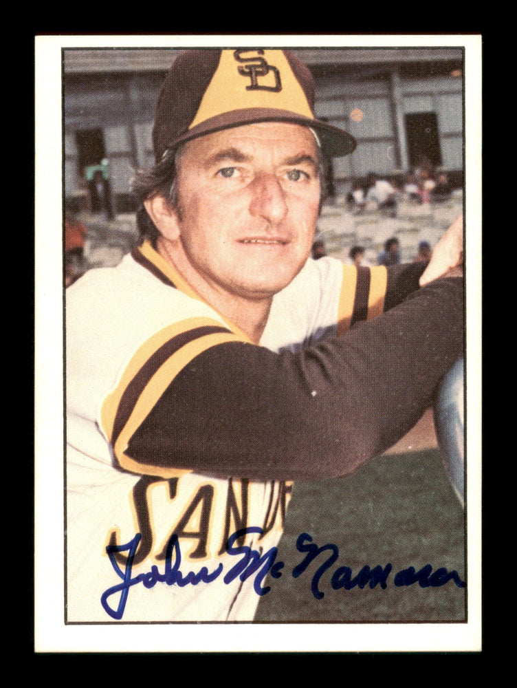 John McNamara Autographed 1975 SSPC Card #123 San Diego Padres SKU #204779 - RSA