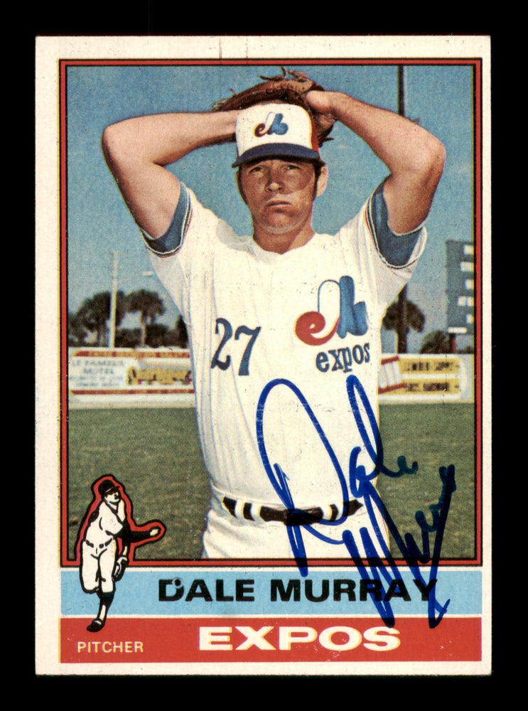 Dale Murray Autographed 1976 Topps Card #18 Montreal Expos SKU #204818 - RSA