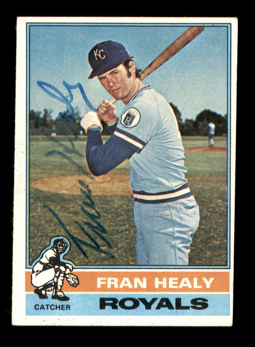Fran Healy Autographed 1976 Topps Card #394 Kansas City Royals SKU #204894 - RSA
