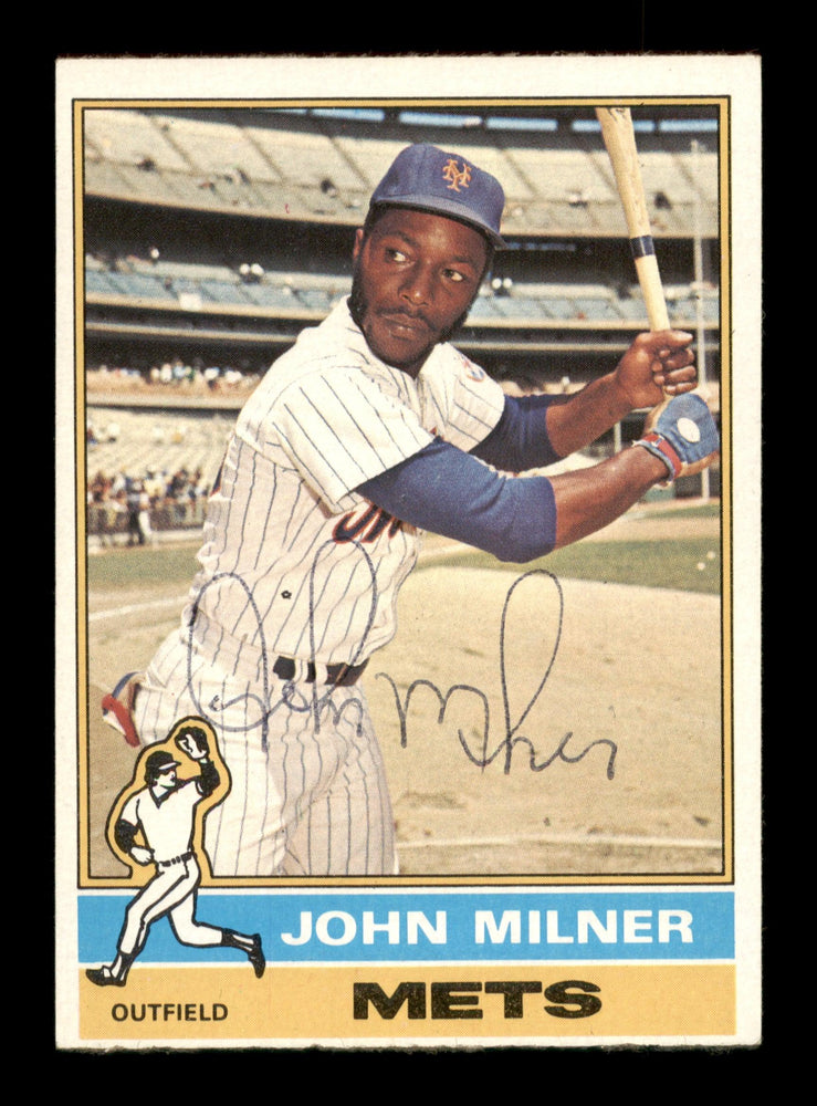 John Milner Autographed 1976 Topps Card #517 New York Mets SKU #204917 - RSA
