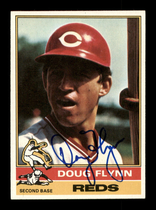 Doug Flynn Autographed 1976 Topps Card #518 Cincinnati Reds SKU #204919 - RSA