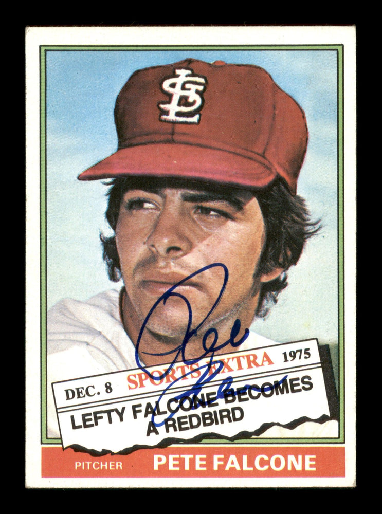 Pete Falcone Autographed 1976 Topps Traded Card #524T St. Louis Cardinals SKU #204953 - RSA