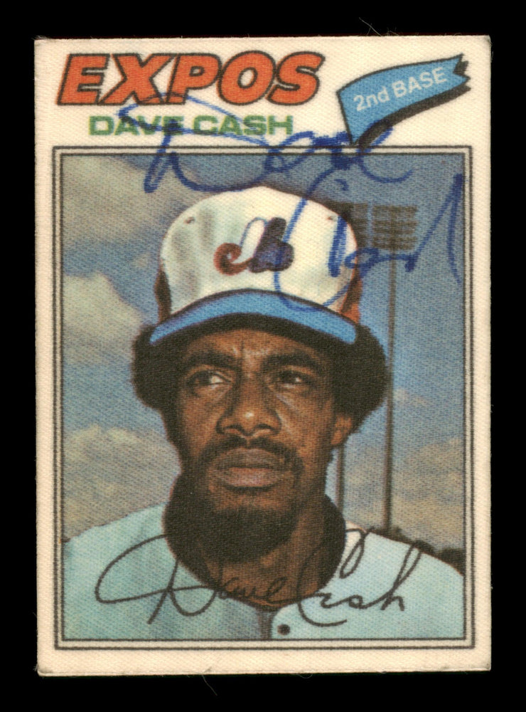 Dave Cash Autographed 1977 Topps Stickers Card #12 Montreal Expos SKU #204957 - RSA