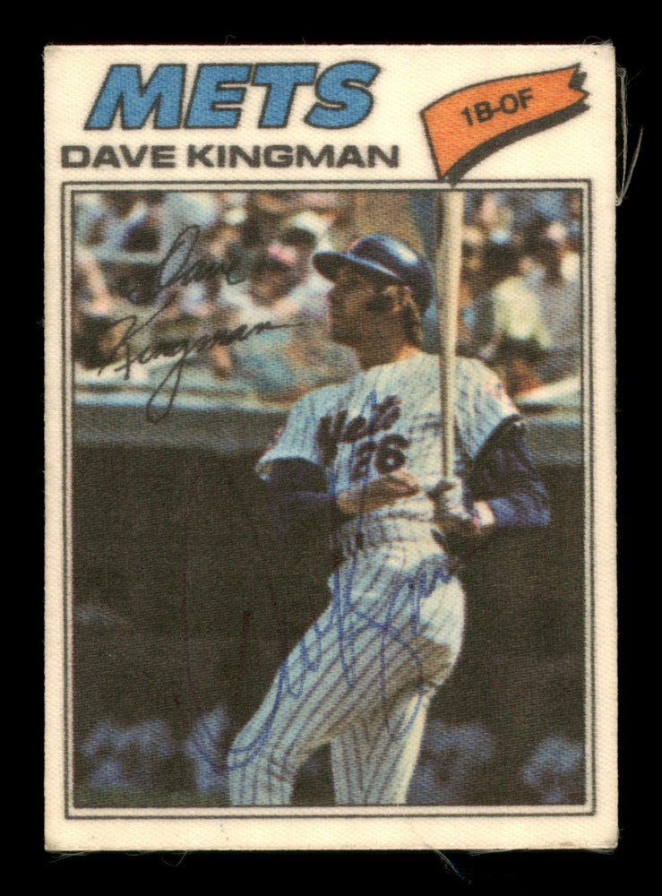 Dave Kingman Autographed 1977 Topps Stickers Card #24 New York Mets SKU #204964 - RSA