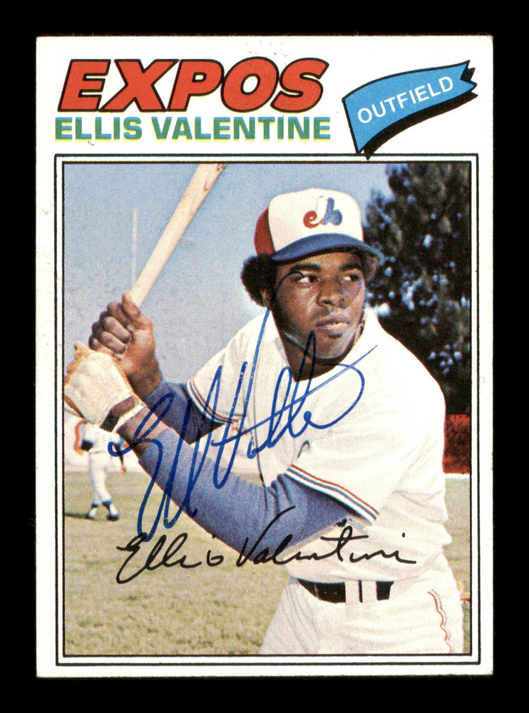 Ellis Valentine Autographed 1977 Topps Card #52 Montreal Expos SKU #204978 - RSA