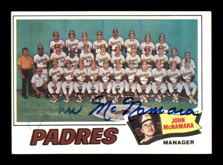 John McNamara Autographed 1977 Topps Card #134 San Diego Padres SKU #205027 - RSA