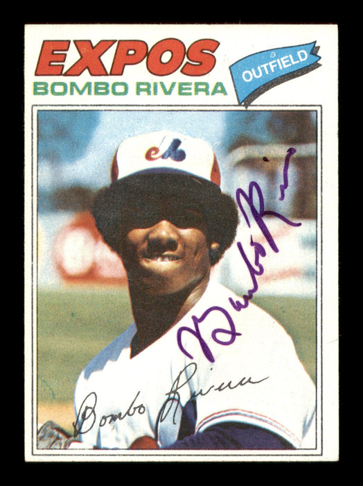 Bombo Rivera Autographed 1977 Topps Card #178 Montreal Expos SKU #205051 - RSA