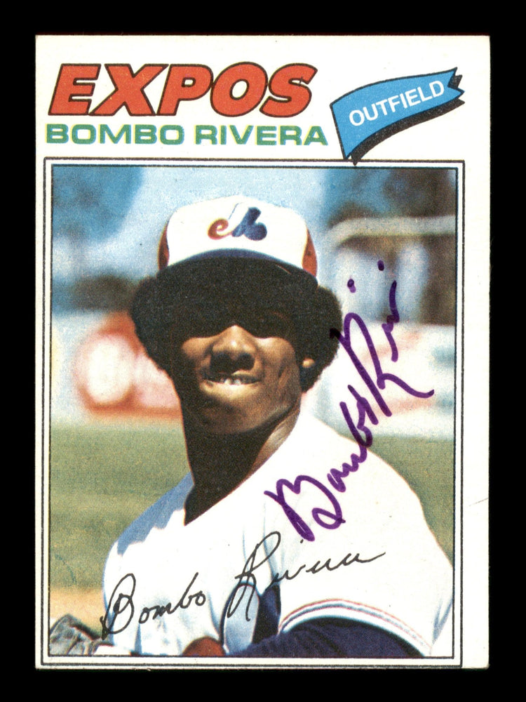 Bombo Rivera Autographed 1977 Topps Card #178 Montreal Expos SKU #205053 - RSA