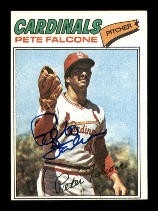 Pete Falcone Autographed 1977 Topps Card #205 St. Louis Cardinals SKU #205083 - RSA