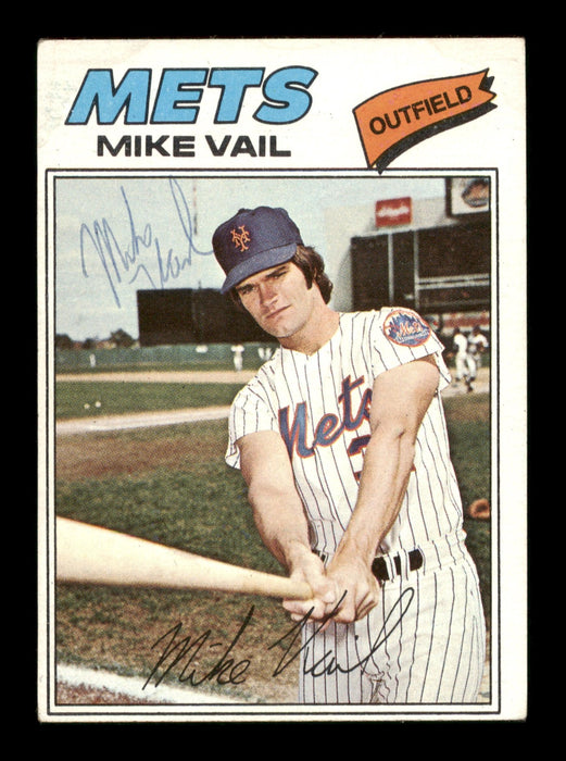 Mike Vail Autographed 1977 Topps Card #246 New York Mets SKU #205102 - RSA