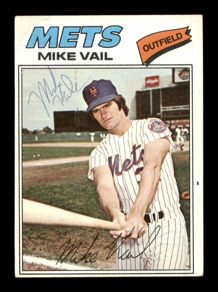 Mike Vail Autographed 1977 Topps Card #246 New York Mets SKU #205103 - RSA