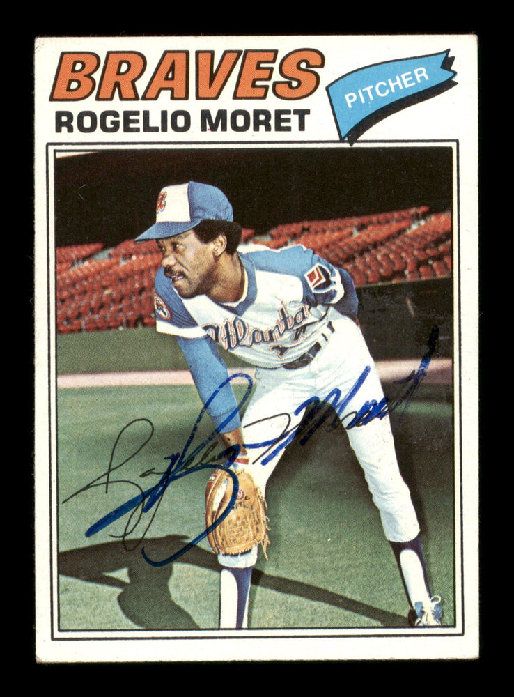 Rogelio Moret Autographed 1977 Topps Card #292 Atlanta Braves SKU #205127 - RSA