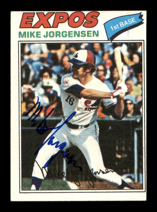 Mike Jorgensen Autographed 1977 Topps Card #368 Montreal Expos SKU #205139 - RSA