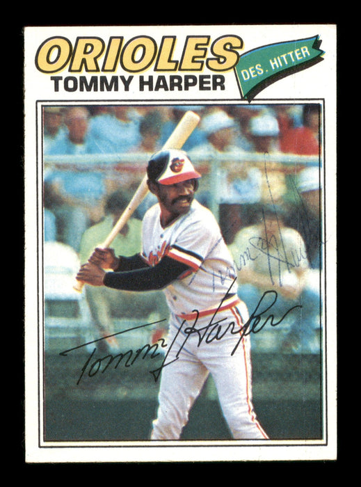 Tommy Harper Autographed 1977 Topps Card #414 Baltimore Orioles SKU #205163 - RSA