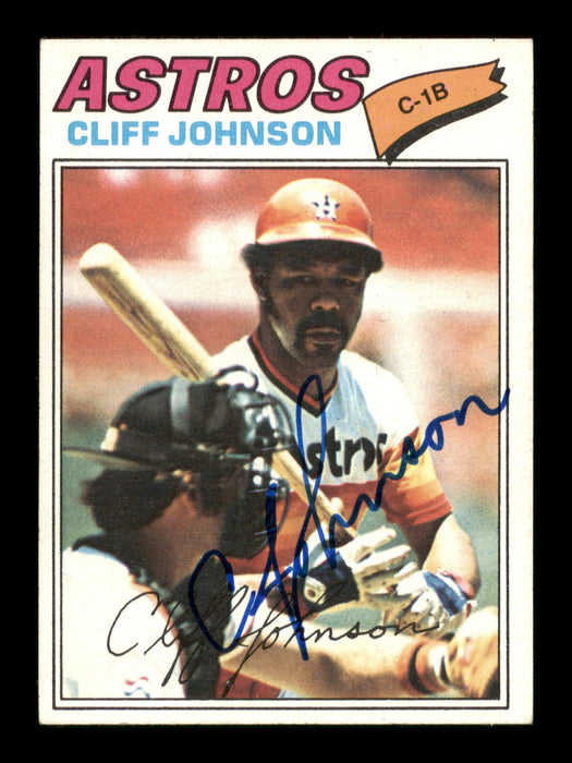 Cliff Johnson Autographed 1977 Topps Card #514 Houston Astros SKU #205196 - RSA