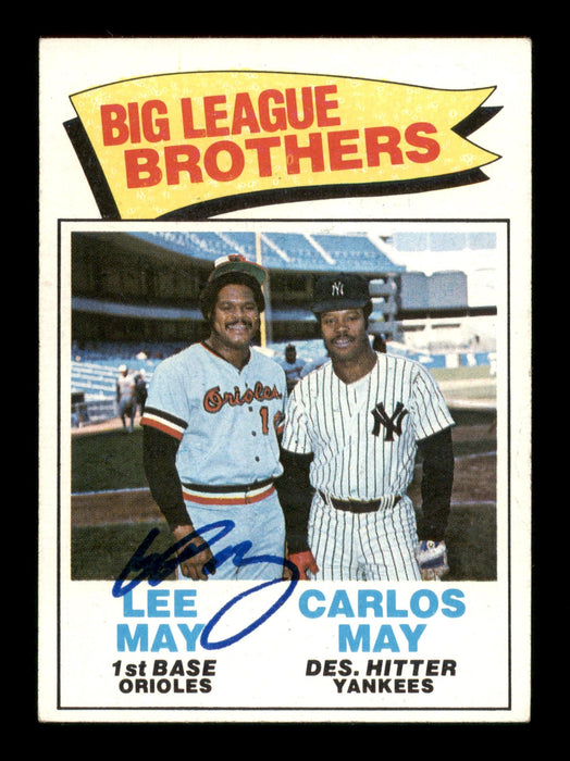 Lee May Autographed 1977 Topps Card #633 Baltimore Orioles SKU #205236 - RSA