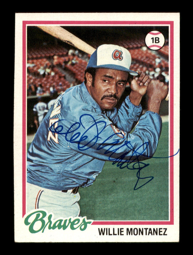 Willie Montanez Autographed 1978 Topps Card #38 Atlanta Braves SKU #205250 - RSA