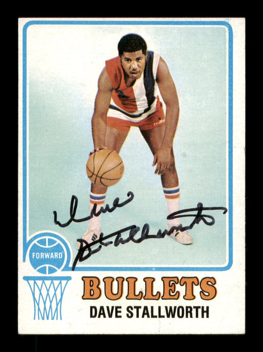 Dave Stallworth Autographed 1973-74 Topps Card #133 Washington Bullets SKU #205320 - RSA