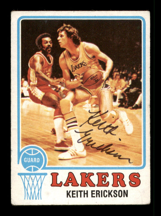 Keith Erickson Autographed 1973-74 Topps Card #117 Los Angeles Lakers SKU #205327 - RSA