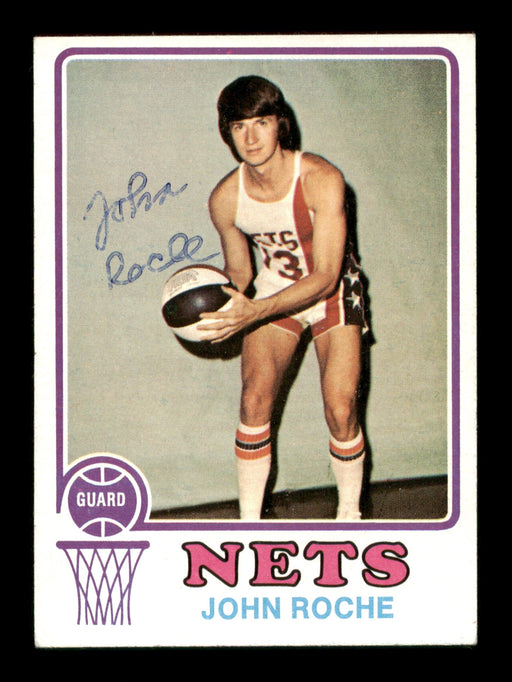 John Roche Autographed 1973-74 Topps Card #201 New York Nets SKU #205336 - RSA