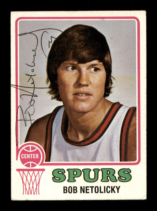 Bob Netolicky Autographed 1973-74 Topps Card #256 San Antonio Spurs SKU #205361 - RSA