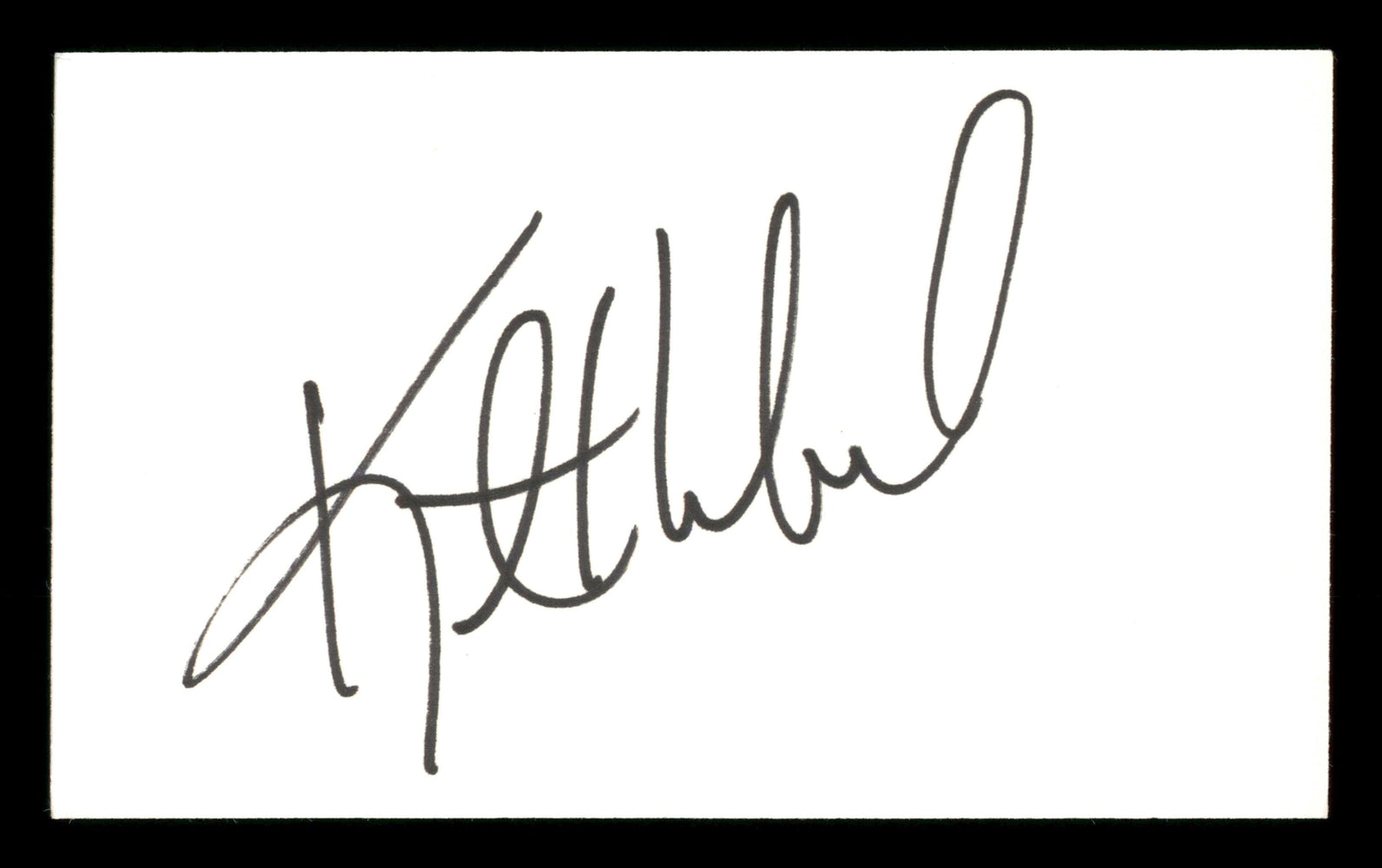 Kent Hrbek Autographed 3x5 Index Card Minnesota Twins SKU #205379 - RSA